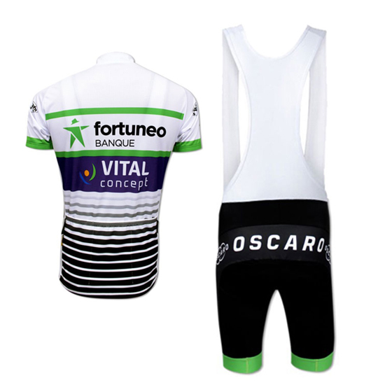 Fortuneo Vital Concept Kurzarmtrikot 2017 und Kurze Tragerhose Wei